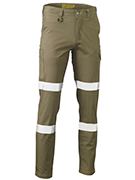 Cotton Drill Work Pants With Reflective Tape - Spartan Aust.